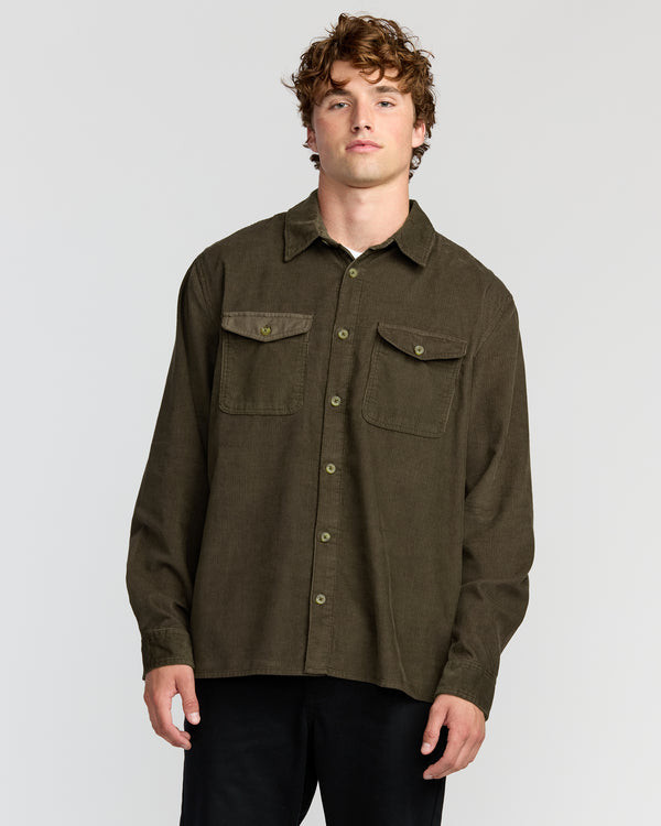 billabong Austin Garage Long Sleeve Shirt - Chocolate