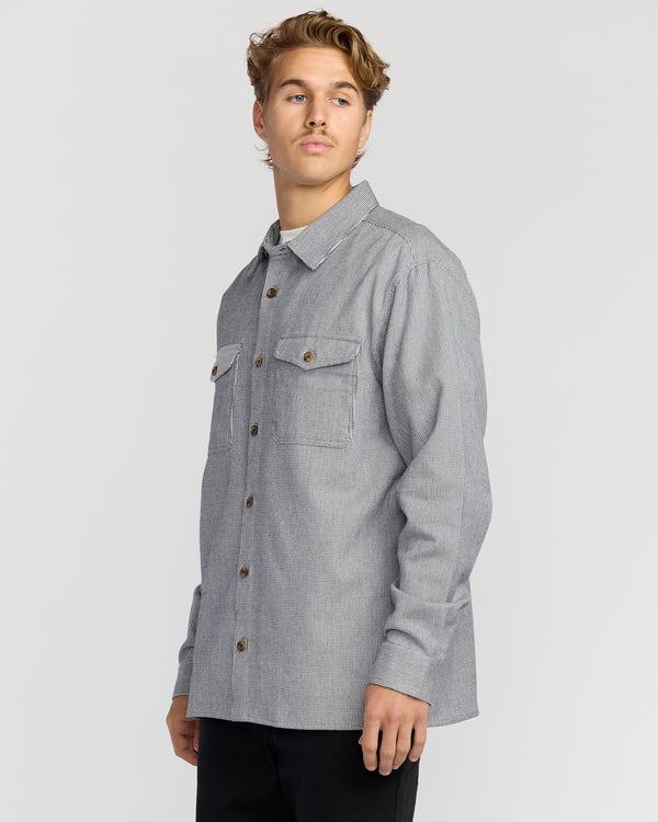 Billabong Austin Garage Long Sleeve Shirt - Stone Blue