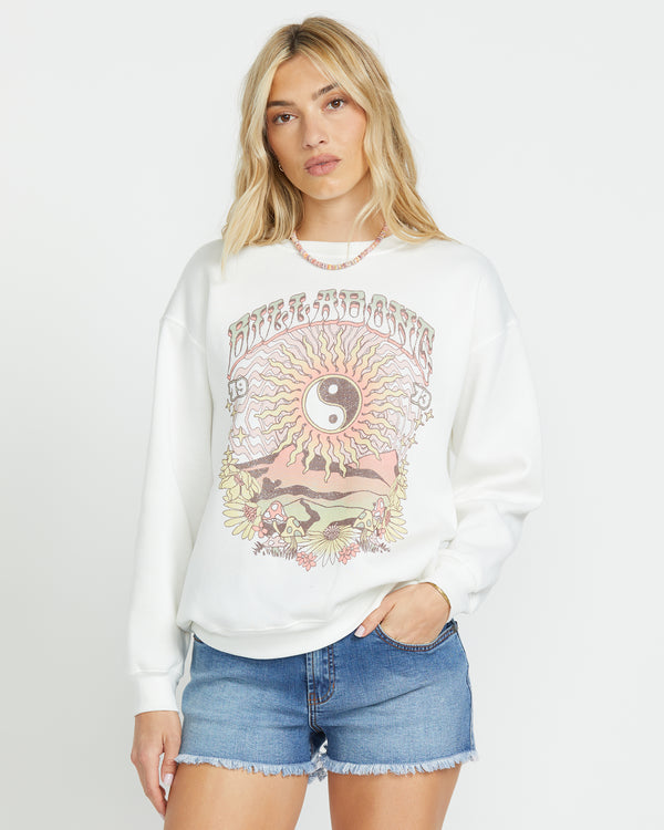 billabong Balanced Out Crew Sweatshirt - Salt Crystal