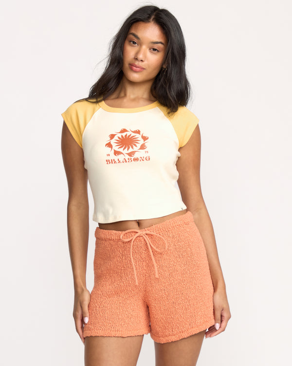 Billabong Beach Club Babe Short Sleeve T-Shirt - Butter
