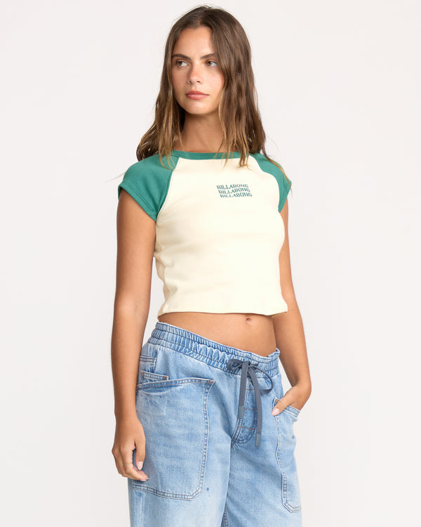 Billabong Beach Club Babe Short Sleeve T-Shirt - Evergreen