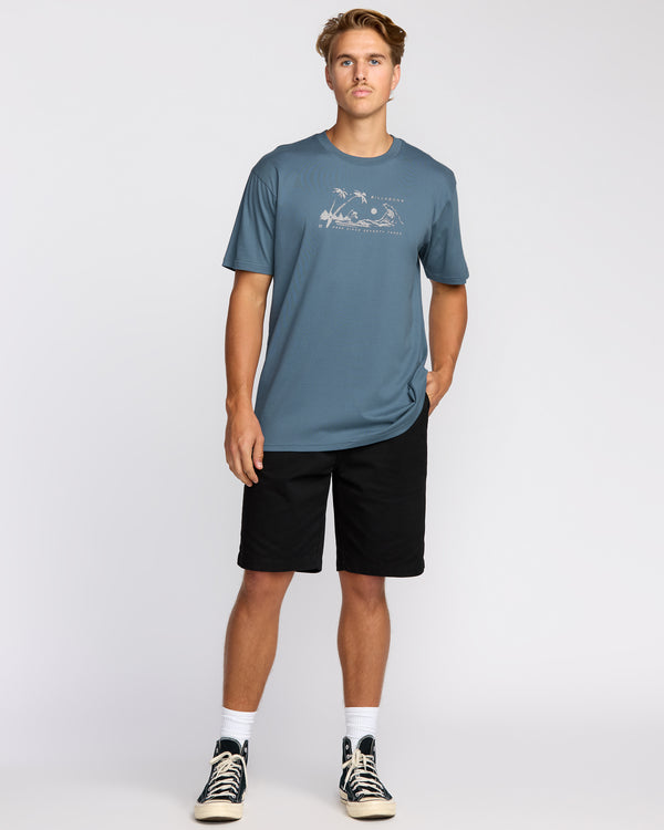 Billabong Beach Club Premium Short Sleeve T-Shirt - Steel Blue