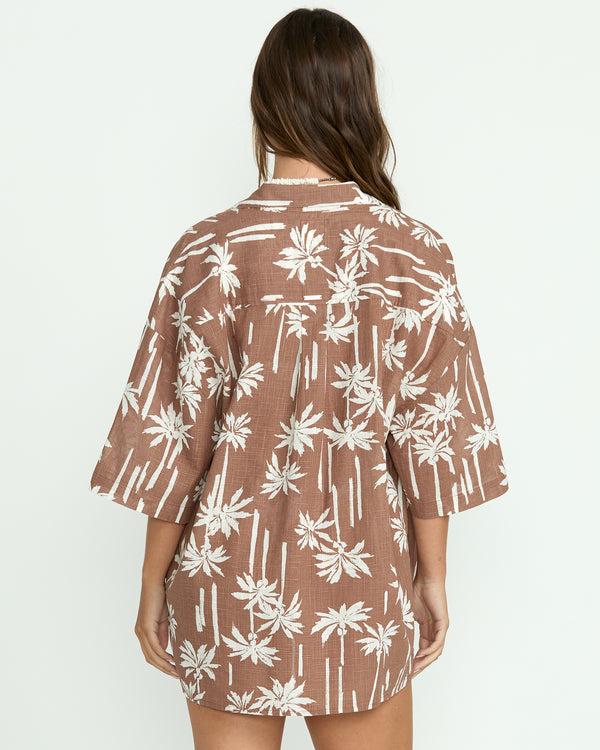 Billabong Beach Side Printed Short Sleeve Shirt - Nutmeg