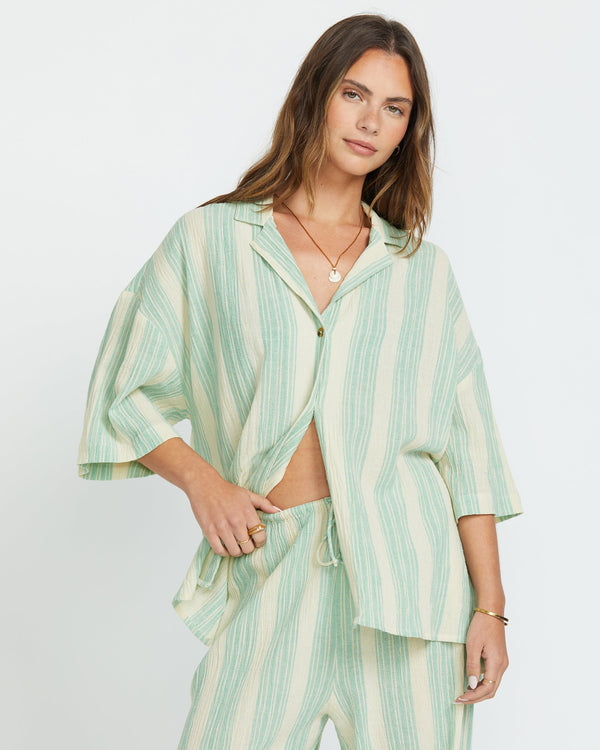 Billabong Beach Side Short Sleeve Shirt - Island Green
