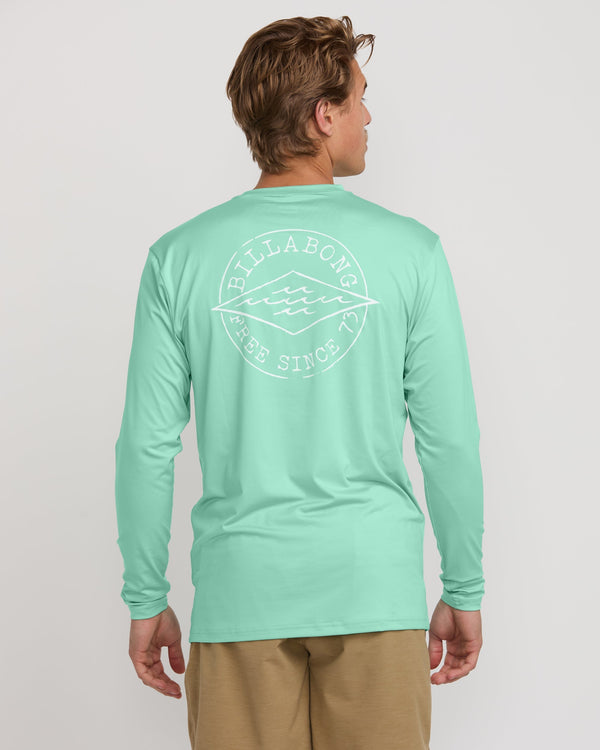 billabong Big Dave Loose Fit Long Sleeve Surf Tee - Bermuda