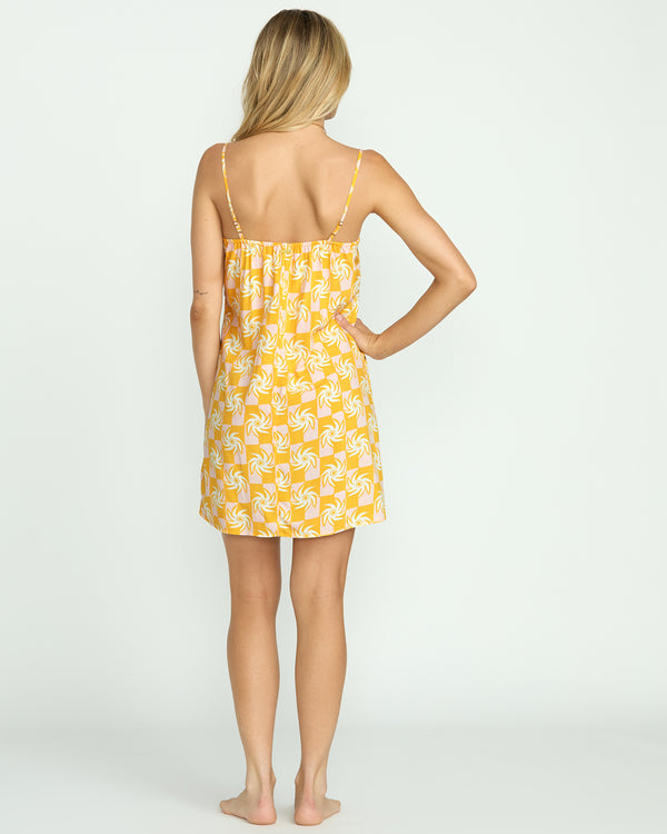 Billabong 90's Babe Mini Dress - Golden Peach