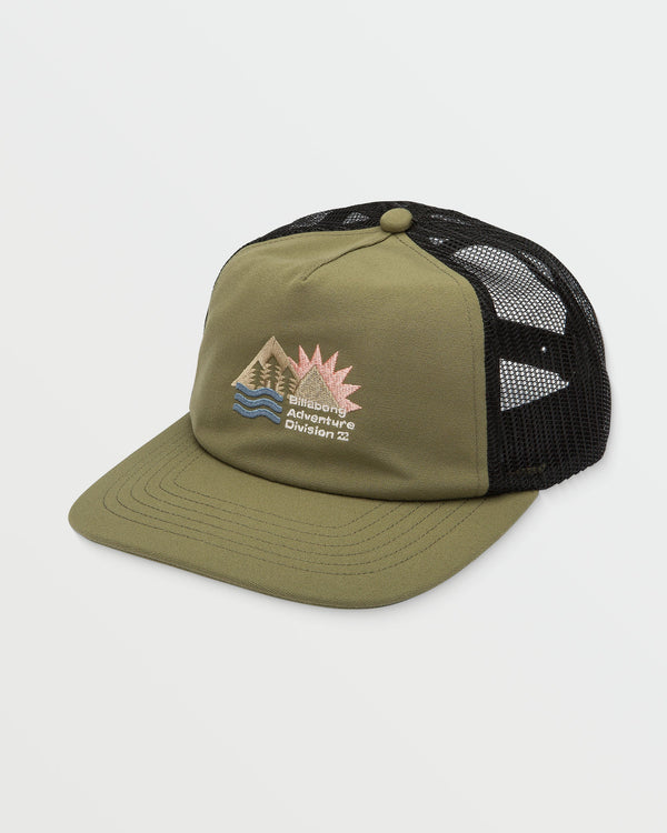 billabong A/Div Trailblaze Trucker Hat - Military