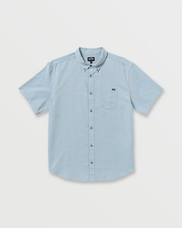 billabong All Day Short Sleeve Shirt - Powder Blue