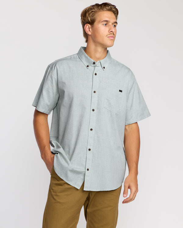 billabong All Day Short Sleeve Shirt - Sage Green