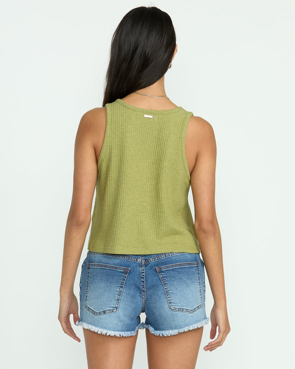 Billabong Aya Sun Knit Tank - Avocado