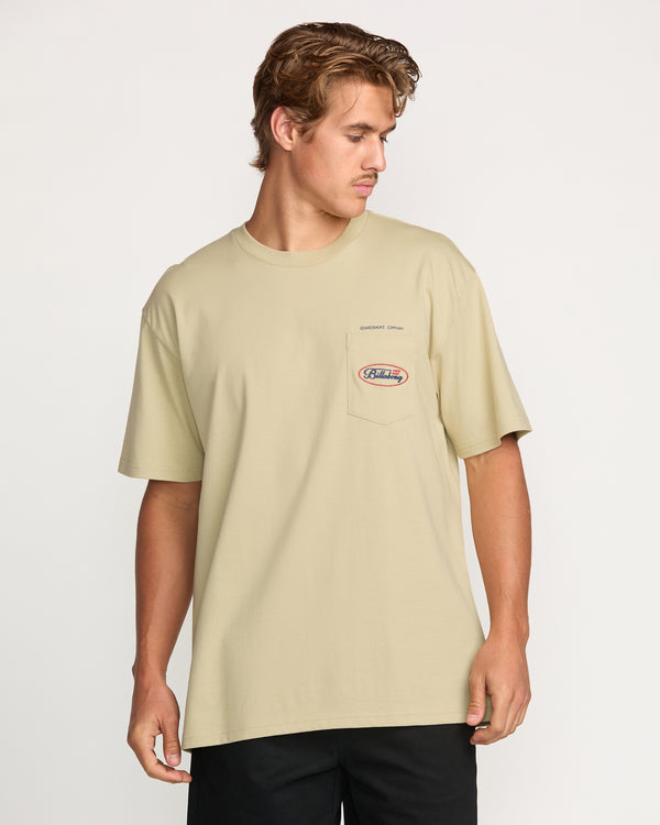 billabong Bad Dog Pocket Regular Tee - Desert