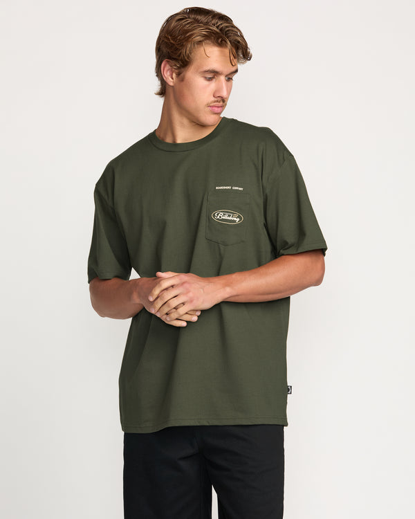Billabong Bad Dog Pocket Regular Tee - Olive
