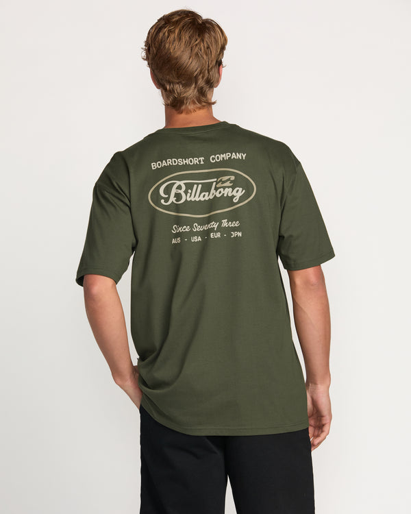 Billabong Bad Dog Pocket Regular Tee - Olive