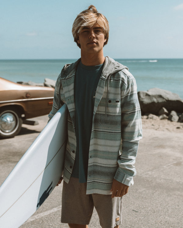 billabong Baja Long Sleeve Flannel Shirt - Oatmeal