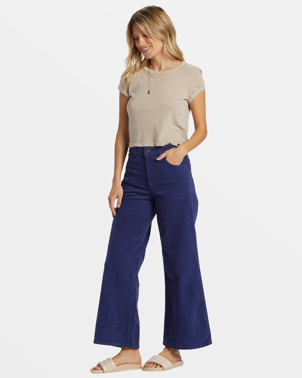 Billabong Be Free Corduroy Pants - I Sea Indigo