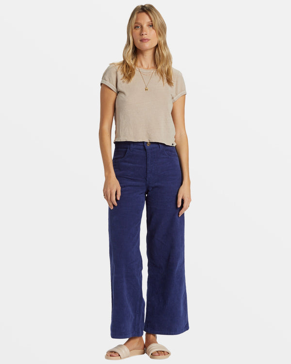 billabong Be Free Corduroy Pants - I Sea Indigo