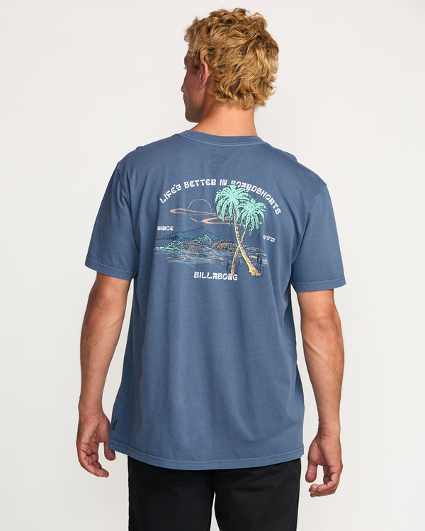 Billabong Better Premium Wave Wash Tee - Deep Blue