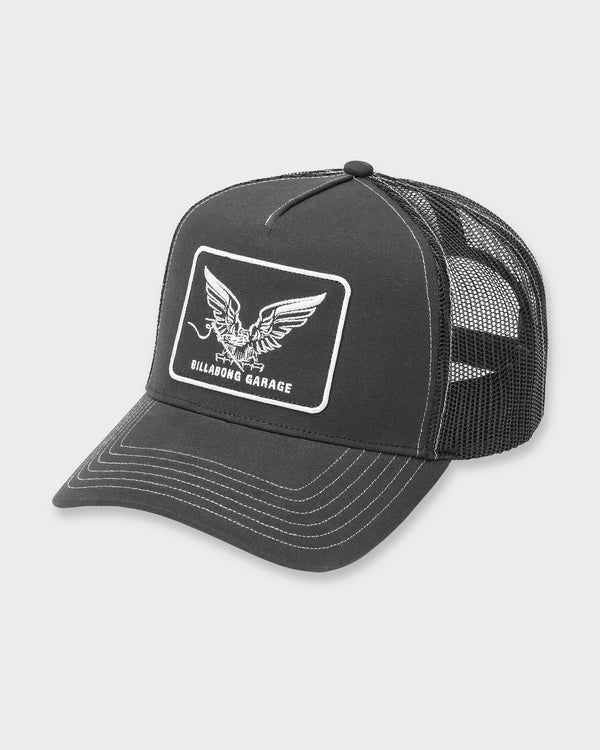 billabong Bird Of Prey Garage Trucker Hat - Black