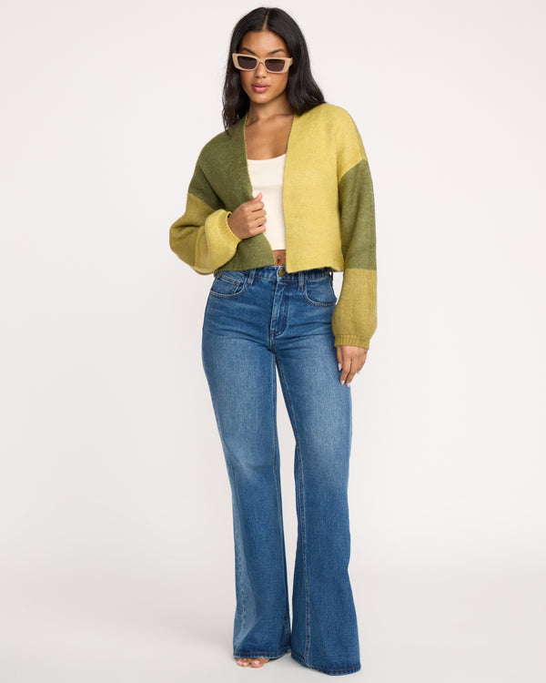 Billabong Block Out Cardigan - Green Tea