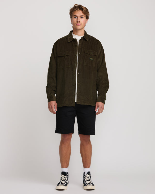 billabong Bong Days Long Sleeve Shirt - Chocolate