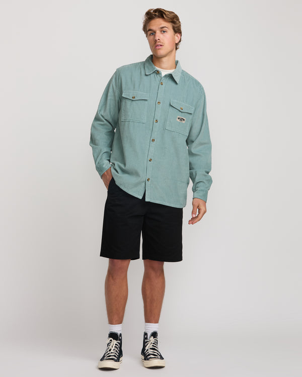 billabong Bong Days Long Sleeve Shirt - Washed Blue