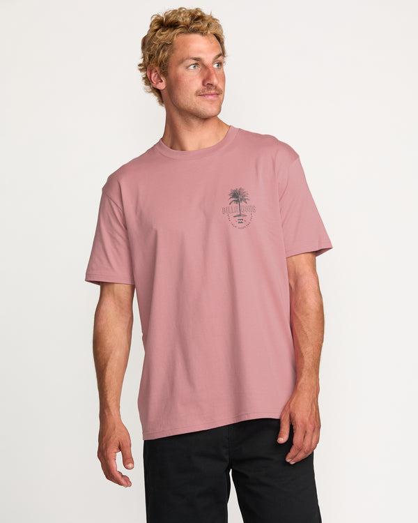 billabong Calm Palm Premium Tee - Dusty Pink