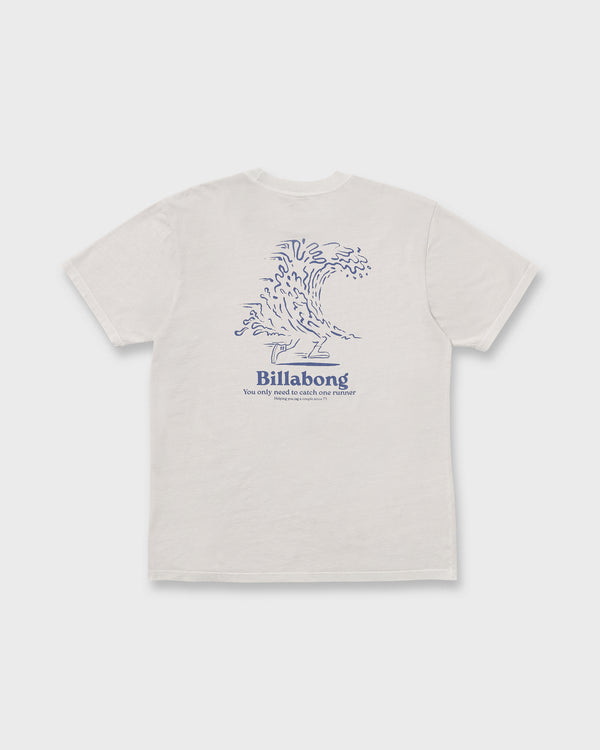 Billabong Catch One Premium Wave Wash Tee - Silver