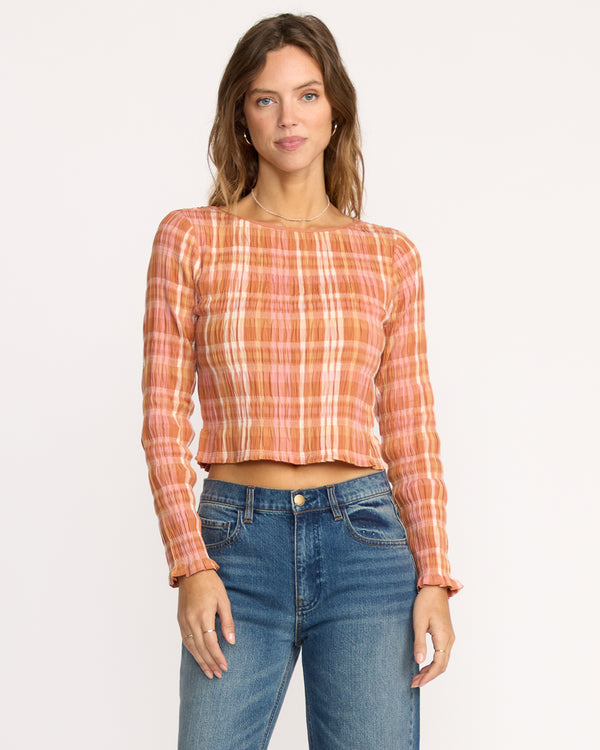 Billabong Check Me Out Long Sleeve Shirt - Sunburnt