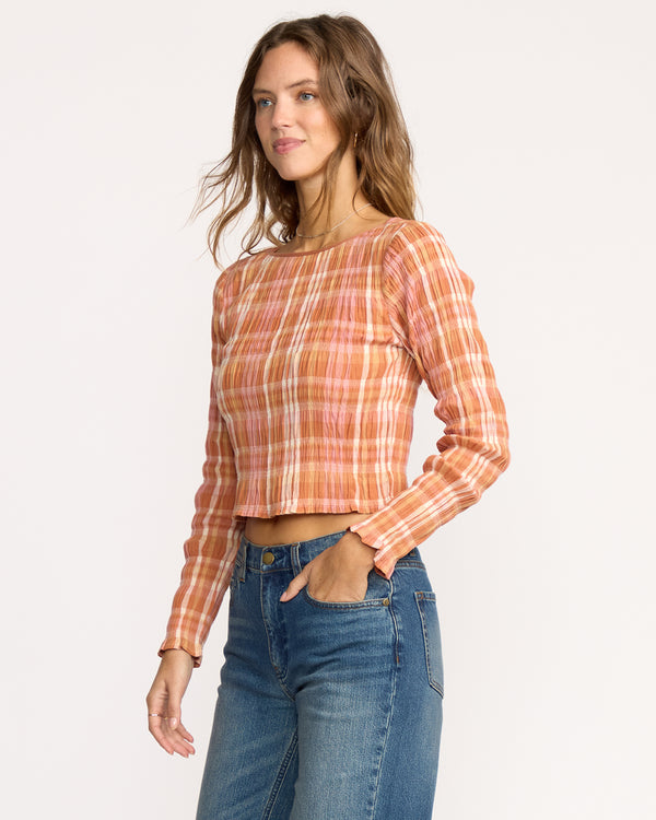 Billabong Check Me Out Long Sleeve Shirt - Sunburnt