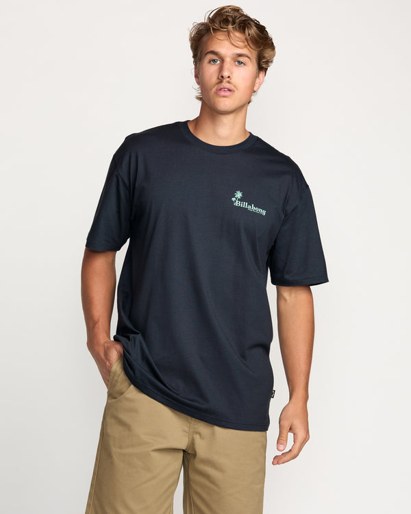 billabong Checking In Regular Tee - Aged Indigo