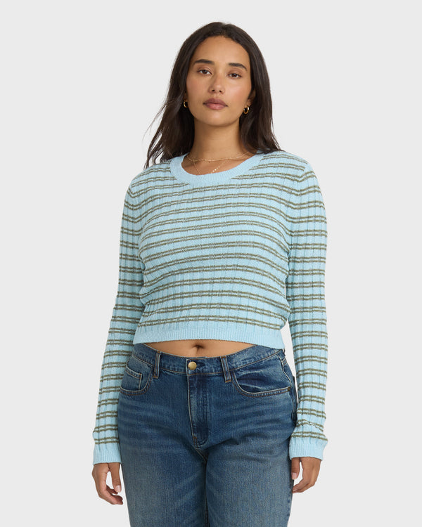 billabong Clare Sweater - Misty Blue