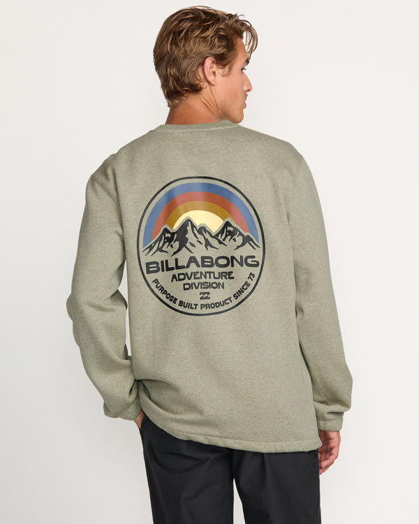 Billabong Compass Crew Sweatshirt - Sage Heather