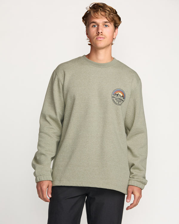 billabong Compass Crew Sweatshirt - Sage Heather