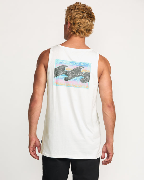 Billabong Crayon Wave Premium Tank - Off White