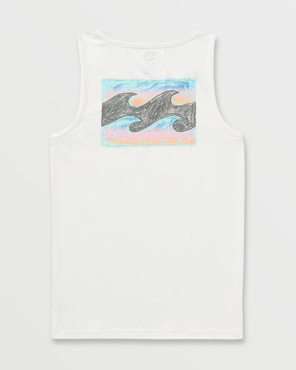 Billabong Crayon Wave Premium Tank - Off White