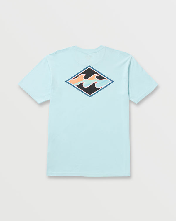 Billabong Crayon Wave Premium Tee - Coastal Blue