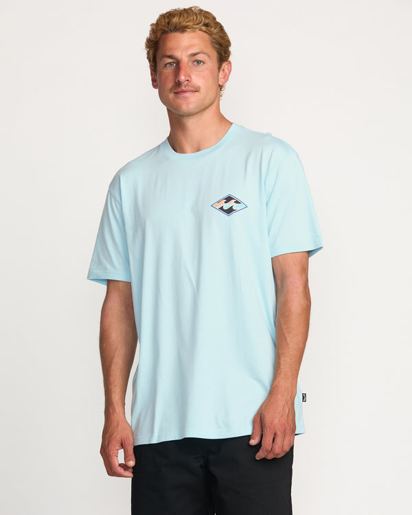 Billabong Crayon Wave Premium Tee - Coastal Blue