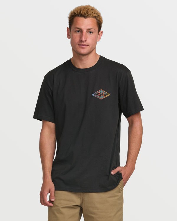 Billabong Crayon Wave Premium Tee - Dark Navy