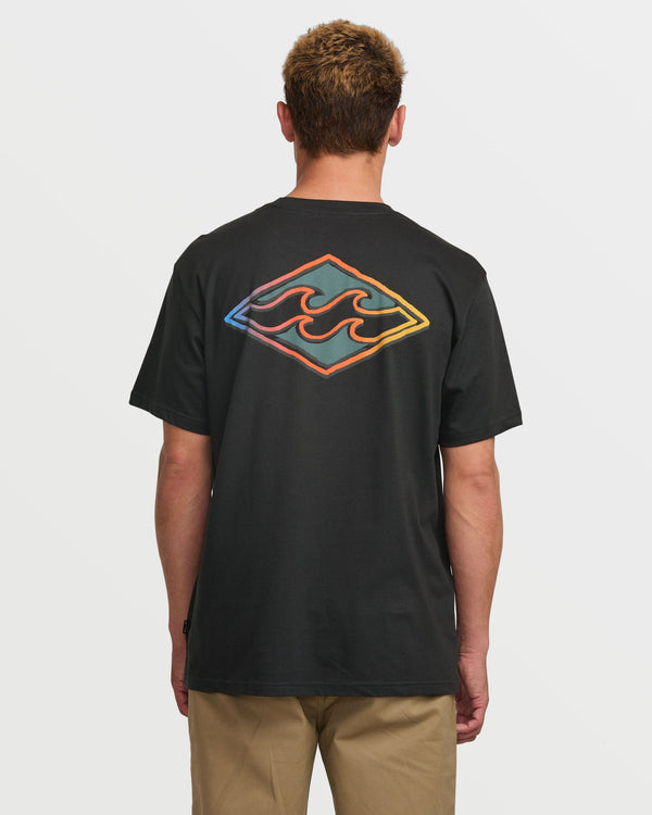 Billabong Crayon Wave Premium Tee - Dark Navy