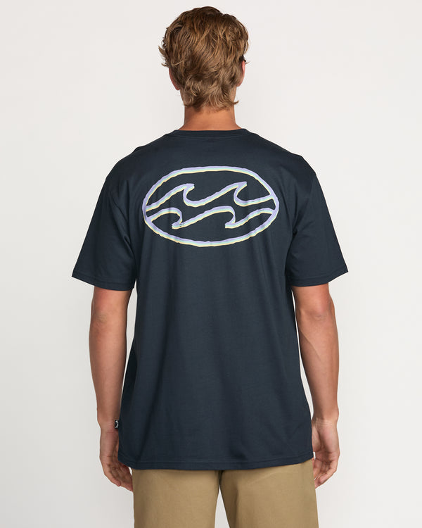 Billabong Crayon Wave Premium Tee - Navy