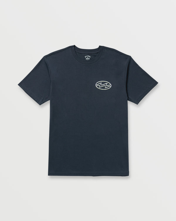 Billabong Crayon Wave Premium Tee - Navy