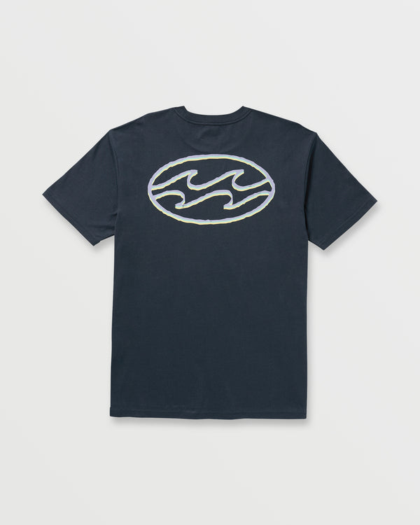 Billabong Crayon Wave Premium Tee - Navy