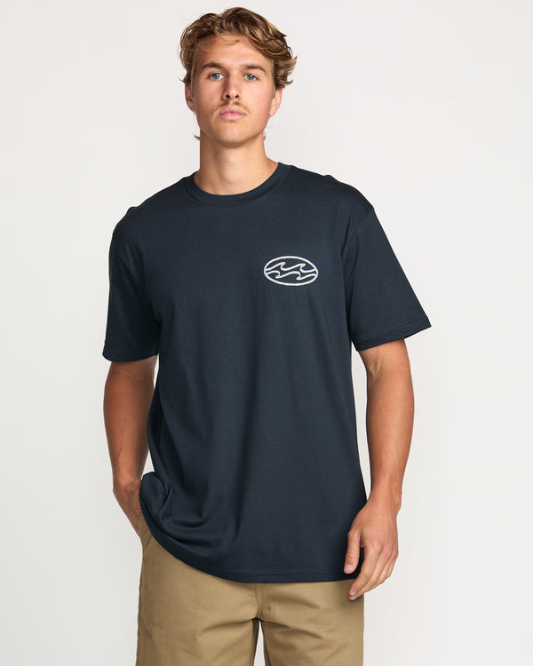 Billabong Crayon Wave Premium Tee - Navy