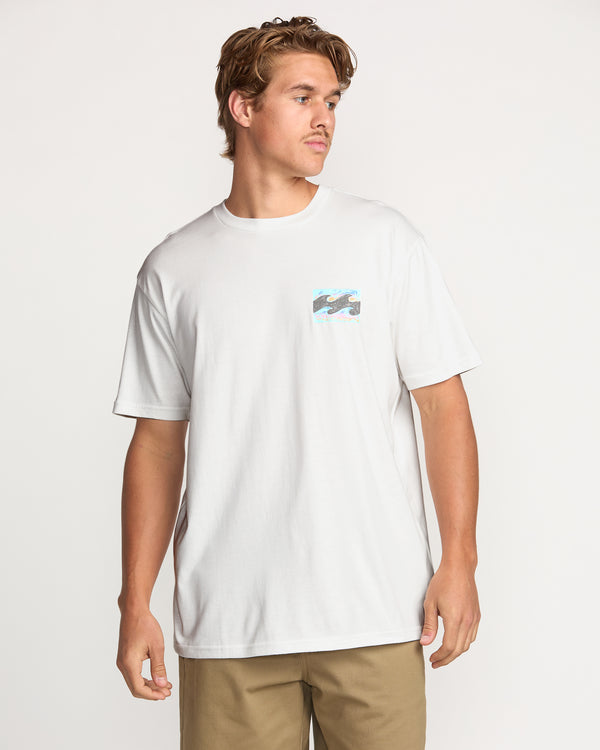 Billabong Crayon Wave Premium Tee - Off White