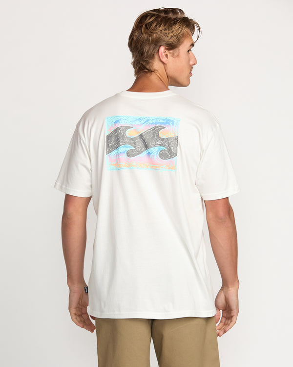 Billabong Crayon Wave Premium Tee - Off White