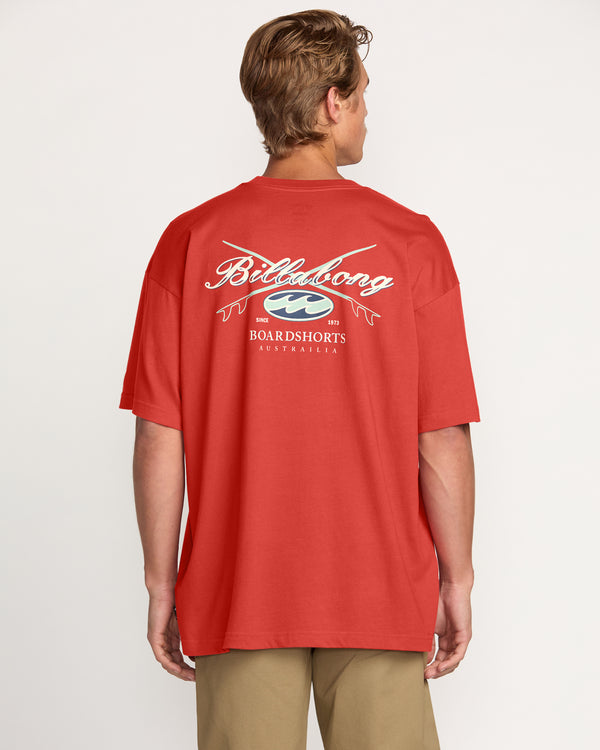 Billabong Crossboards OG Tee - Burnt Red
