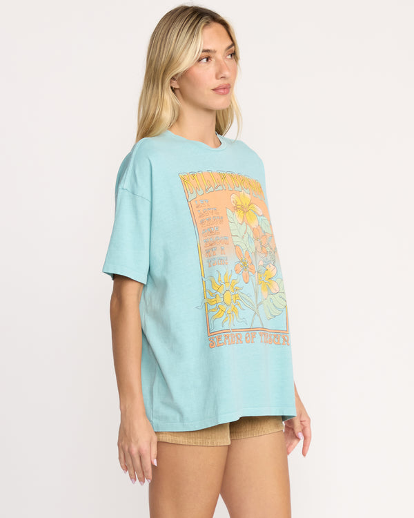 Billabong Daylight Blooms Tee - Misty Blue
