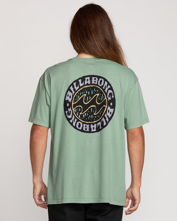 Billabong Decal Regular Wave Wash Tee - Mist Green