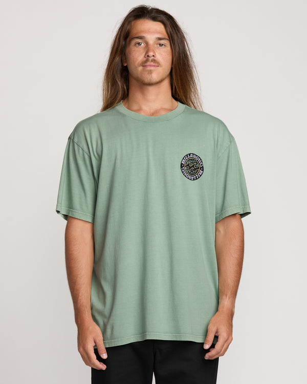 Billabong Decal Regular Wave Wash Tee - Mist Green