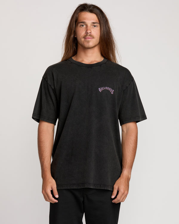 billabong Decal Regular Wave Wash Tee - Washed Black
